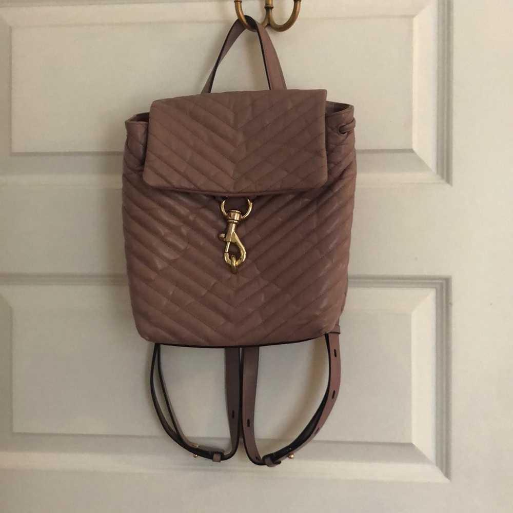 Rebecca Minkoff blush quilted backpack